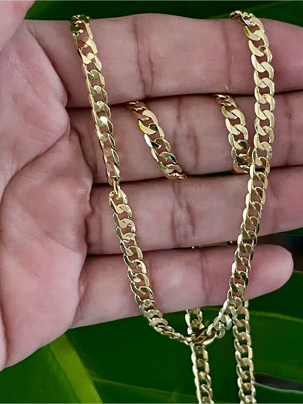 750 Italy Gold-Tone Figaro Link Chain Necklace